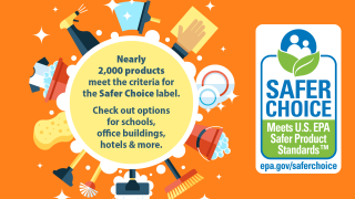 Image describing that nearly 2,000 products for industrial cleaning meet the criteria for the Safer Choice label