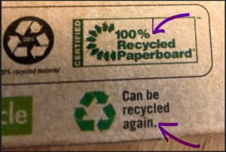 Recycled content label