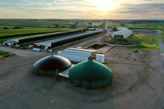 Photo of anaerobic digesters at facility