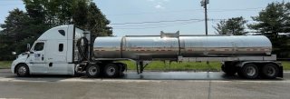 Hazardous Water Truck moving through East Palestine Ohio