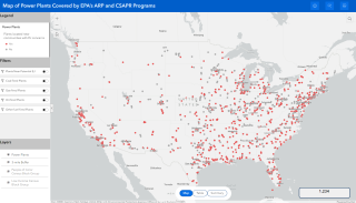 Map of Power Plants Covered by EPA's ARP and CSAPR Programs