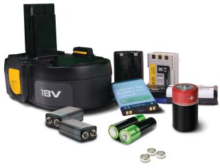 This is a photo of several different kinds of batteries ranging from lithium-ion batteries to AAA.
