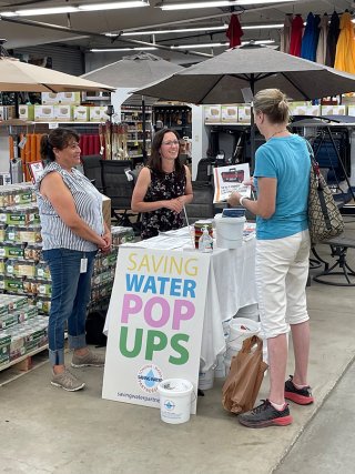 Water pop-up event.