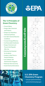 U.S. EPA Green Chemistry Program bookmark. The 12 Principles of Green Chemistry are available at https://www.epa.gov/greenchemistry/basics-green-chemistry#twelve. 
